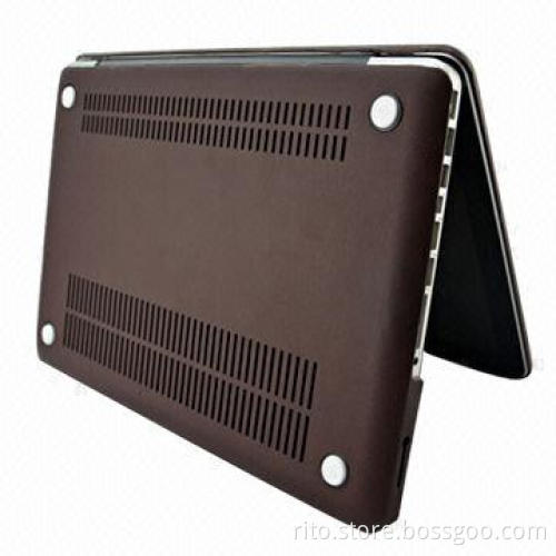Coffee Color PU Hard Cover for Macbook Pro 13, with Retina Display